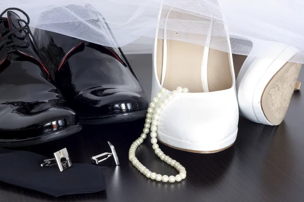 Esküvői cipő koncepció — Stock Fotó