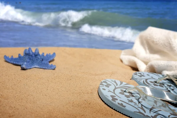 Beachwear at sea holiday vacation background concept — Stock Photo, Image
