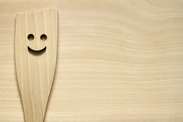 Menaje de cocina de madera sobre tabla de cortar fondo de alimentos abstracto — Foto de Stock