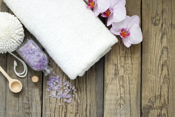 Lavender cosmetics spa body care abstract composition — Stock Photo, Image