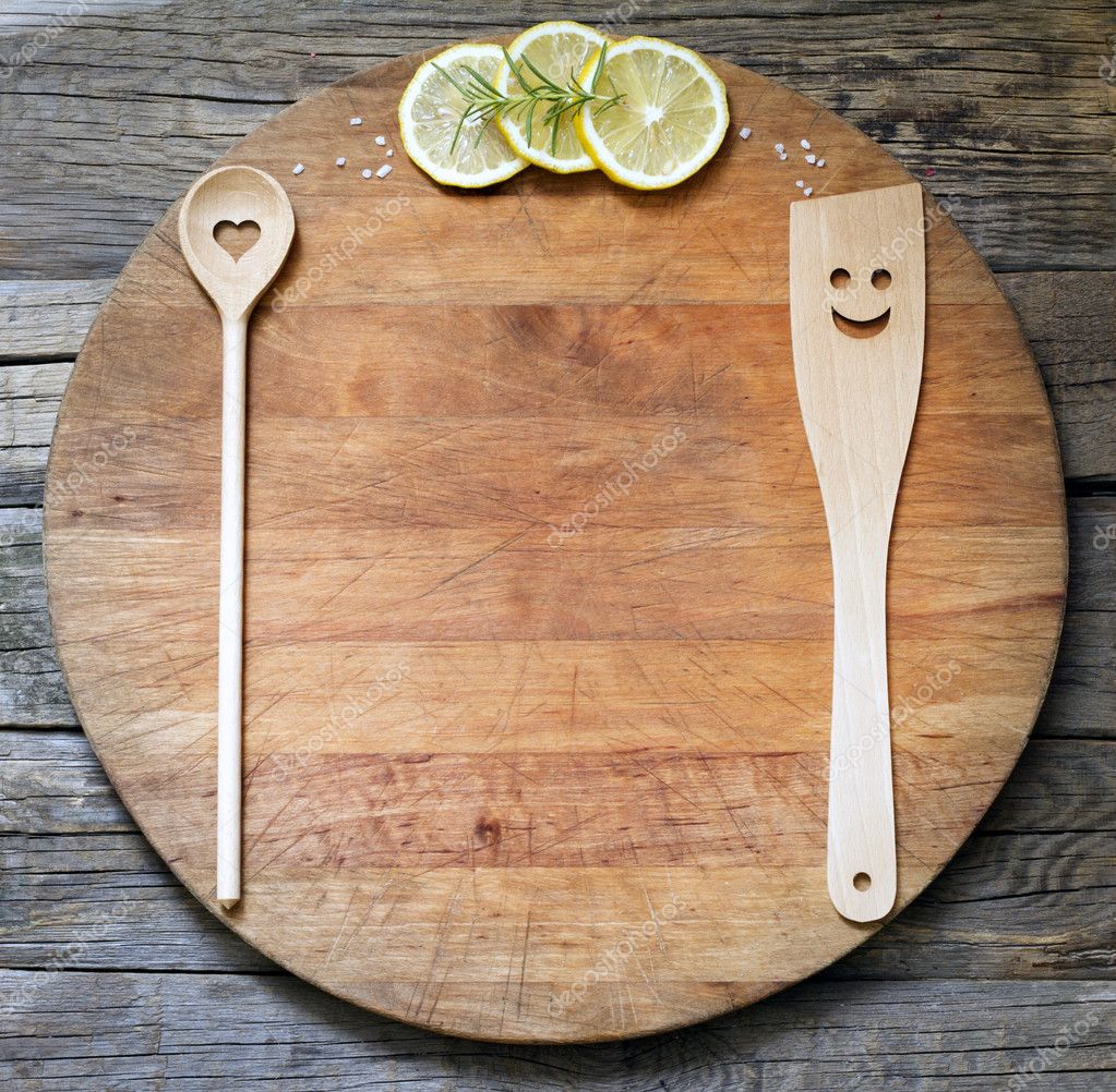 Old vintage cutting board abstract food background Stock Old vintage cutting board abstract food background Stock