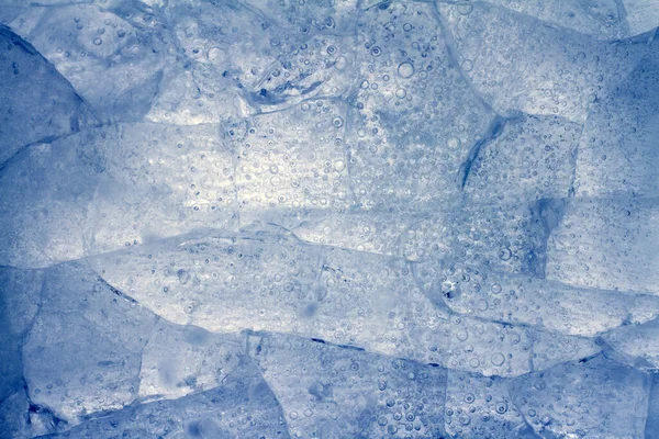 Hielo Congelado Fondo Con Grietas Superficie Textura — Foto de Stock