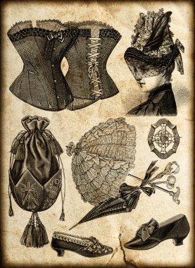 Vintage moda aksesuarları Bayan 1885 yılında için