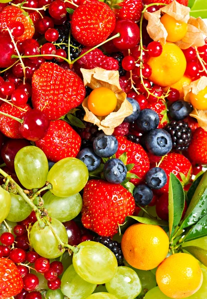 Mix of fresh berries and fruits — Stock Photo, Image