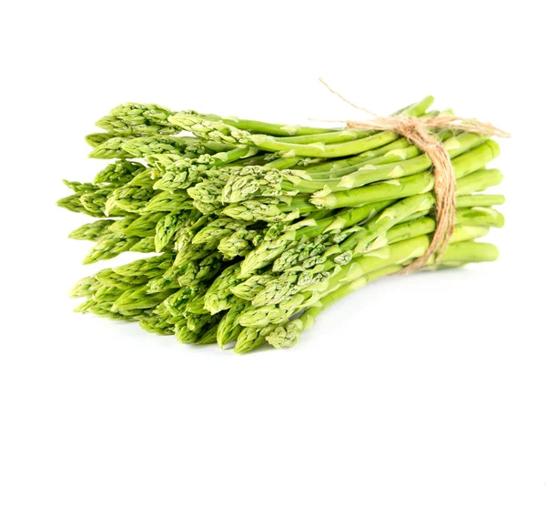 Bunch of fresh green asparagus on white — Stock Photo, Image