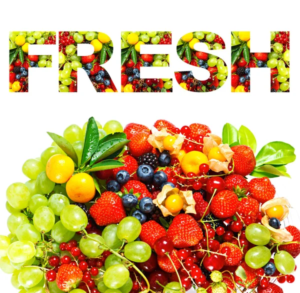 FRESH. mix of fruits and berries — Stock Photo, Image