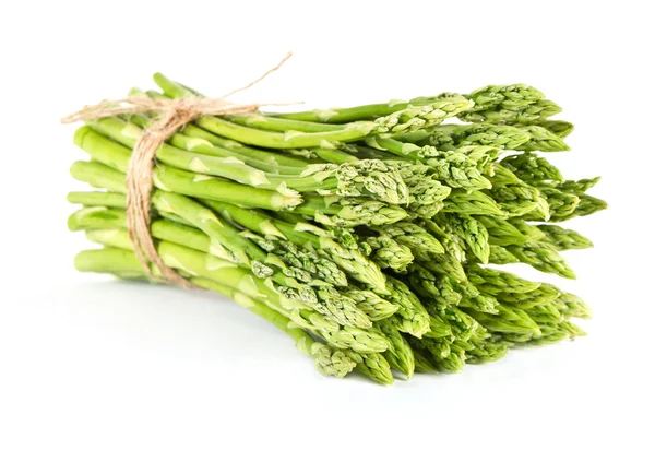 Bunch of fresh asparagus on white background — Stock Photo, Image