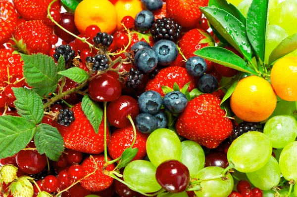 Fresh summer berries and fruits — Stock Photo, Image