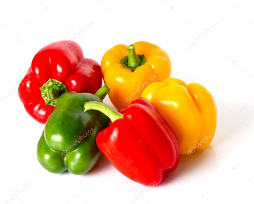 bell pepper mix on white