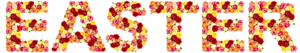 EASTER, roses flower letter alphabet — Stock Photo, Image