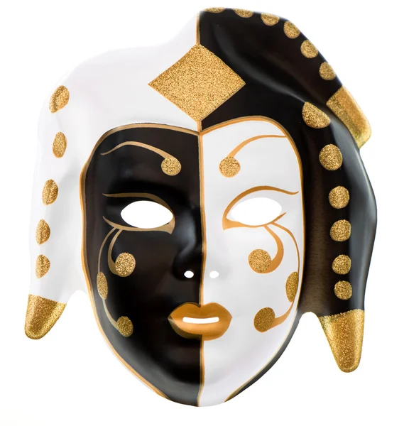 Венецианская карнавальная маска на белом фоне — стоковое фото