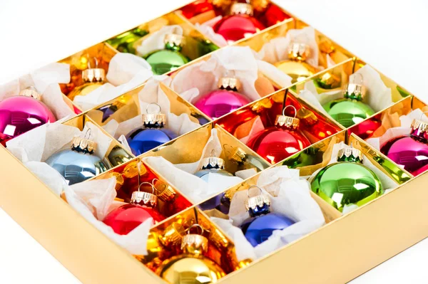 Multicolored baubles. christmas decoration — Stock Photo, Image