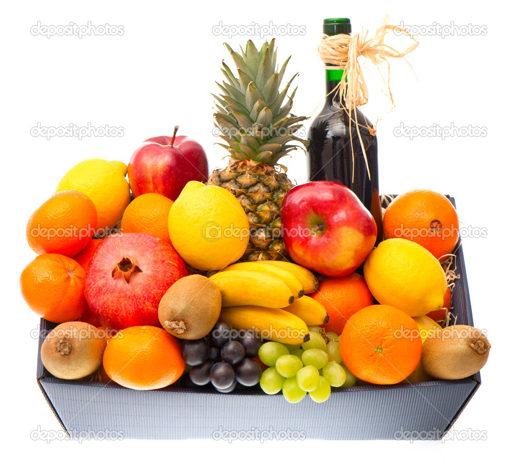 assorted fruits in the box