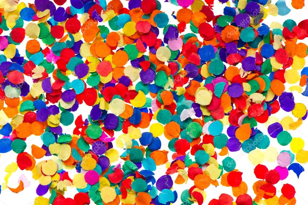 colorful confetti background. red, blue, green, yellow