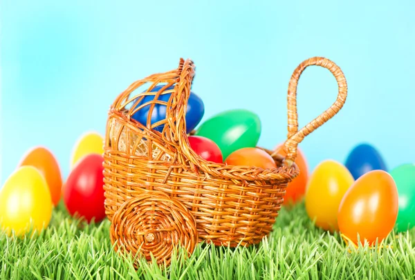 Colorful easter eggs. decoration — Stock Photo, Image