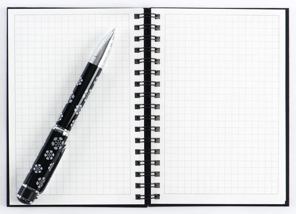 Pencil on open note book — Stock Photo, Image