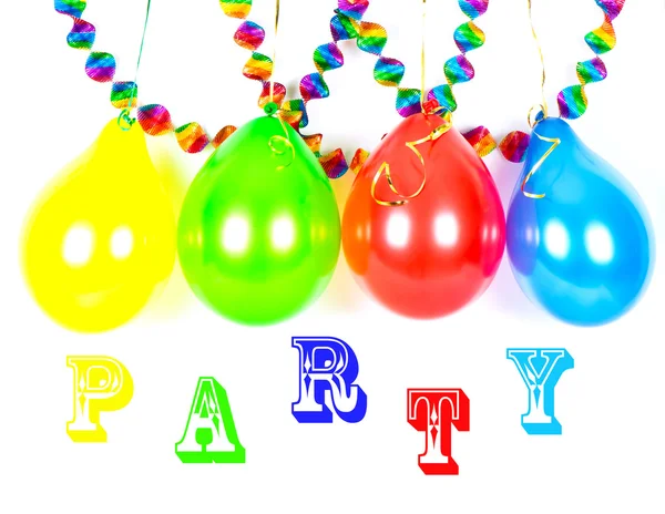 Colorful balloons and garlands. Party decoration — Stock Photo, Image