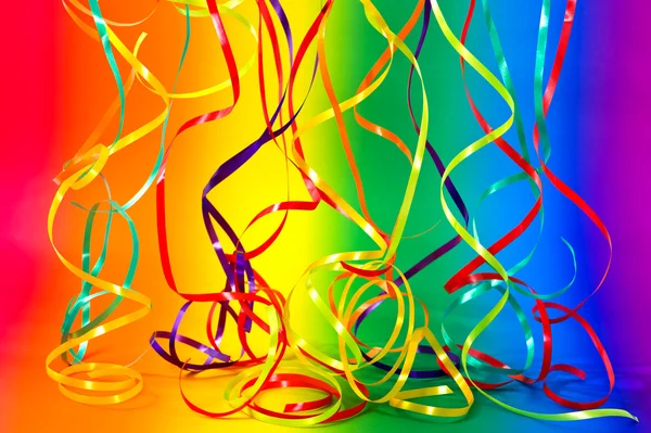 Colorful background with streamer. party decoration — Stock Photo, Image