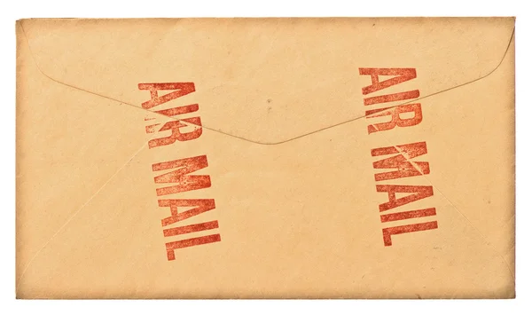 Вінтажний гранжевий повітряний поштовий конверт — стокове фото