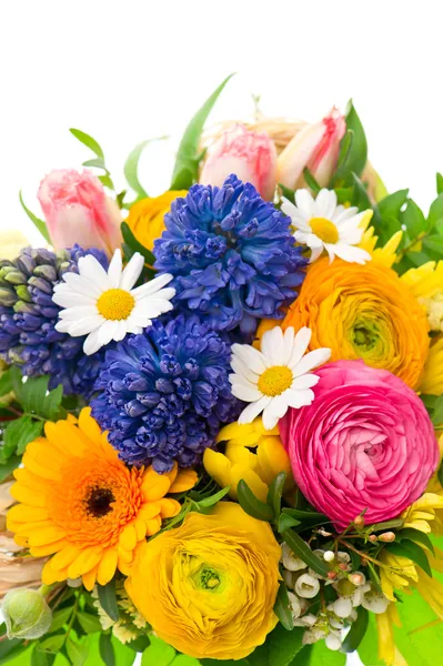 Beautiful bouquet of colorful spring flowers — Stock Photo, Image