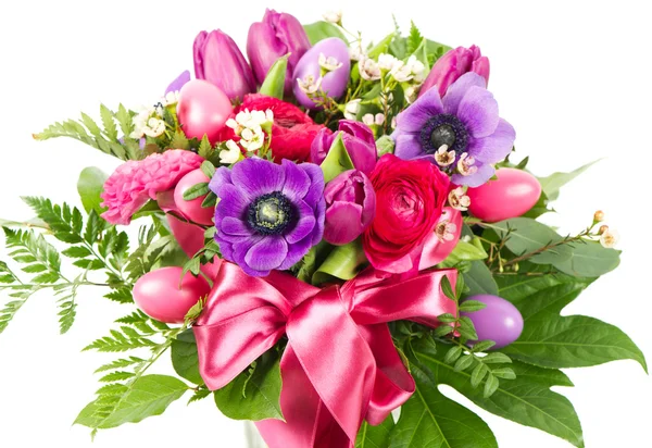 Colorful easter flowers bouquet — Stock Photo, Image