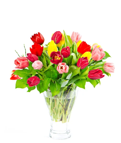 Colorful bouquet of fresh tulip flowers — Stock Photo, Image