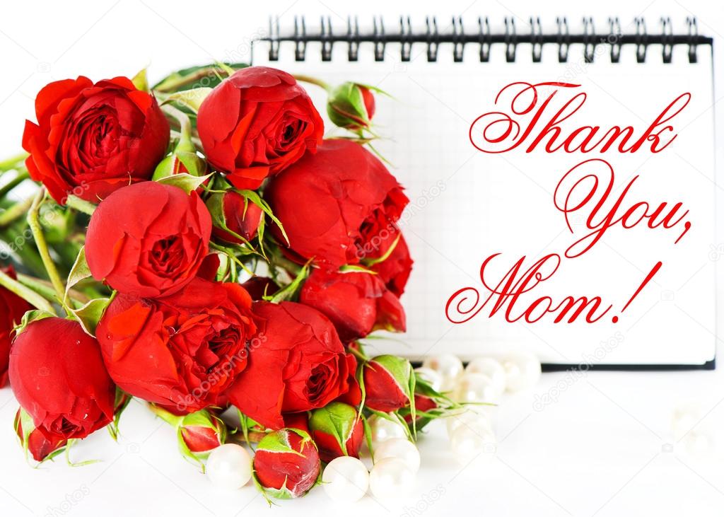 Thank You Mom Mother S Day Card Concept With Red Roses Stock Photo By C Liligraphie Thank You Mom Mother S Day Card Concept With Red Roses Stock Photo By C Liligraphie