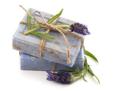 tatlı taze çiçekler ile lavanta sabun barlar