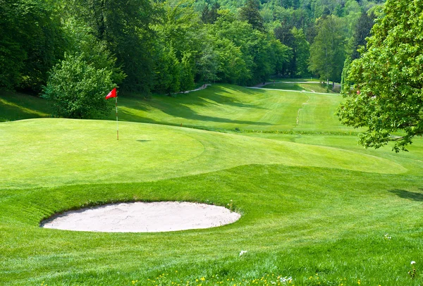 Golf field. european landscape — Stock Photo, Image
