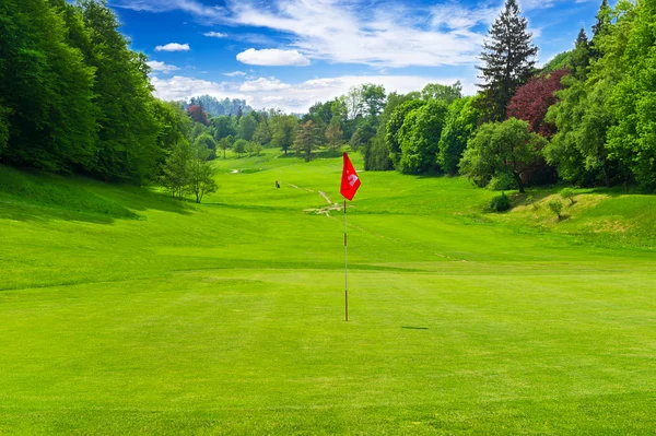 Campo da golf. paesaggio europeo — Foto Stock