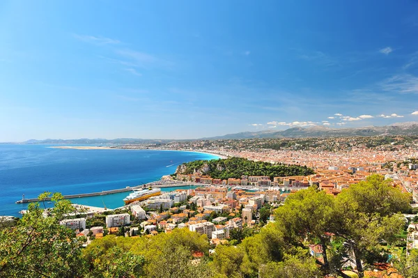 Vista do resort mediterrâneo, Nice, França . — Fotografia de Stock