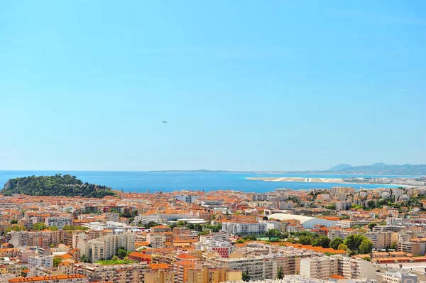 Vista do resort mediterrâneo, Nice, França — Fotografia de Stock