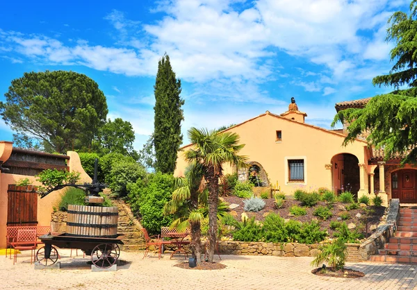 Château típico de vinhedo pequeno em Provence — Fotografia de Stock