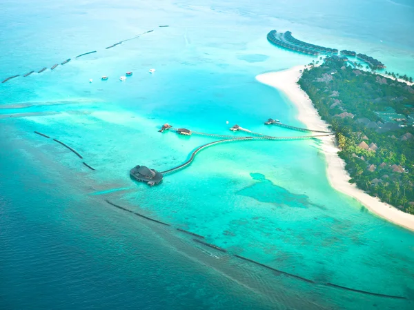 Райский тропический остров. вид с воздуха — стоковое фото