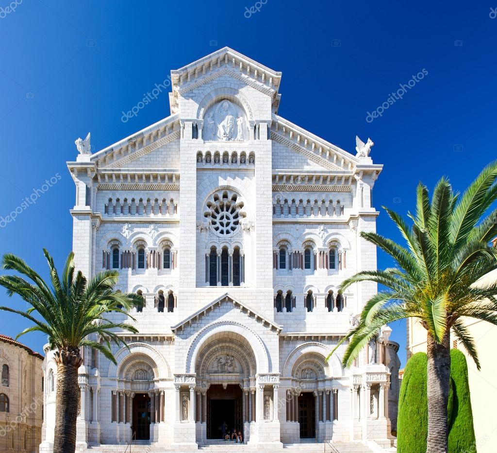 Facade of Saint Nicholas Cathedral in Monaco