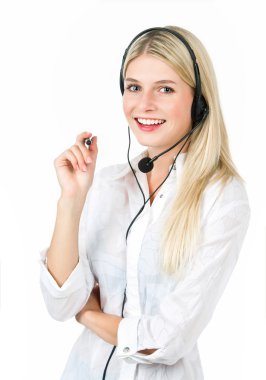 genç kadın üzerinde beyaz baclground