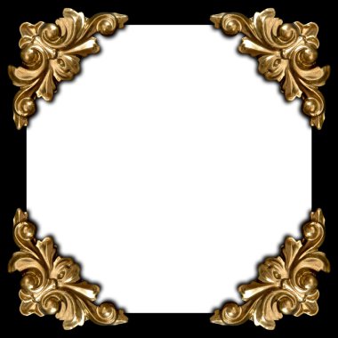 Altın oymalı kare kare unsurları