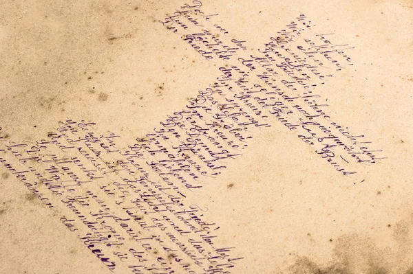 Poem de Paști scris de mână în formă de cruce — Fotografie, imagine de stoc