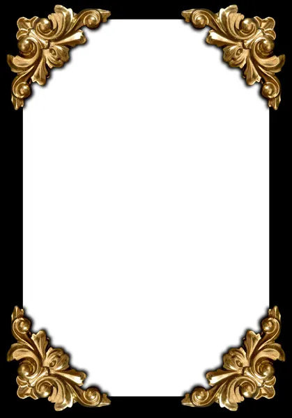 Gouden elementen van gesneden frame lang — Stockfoto