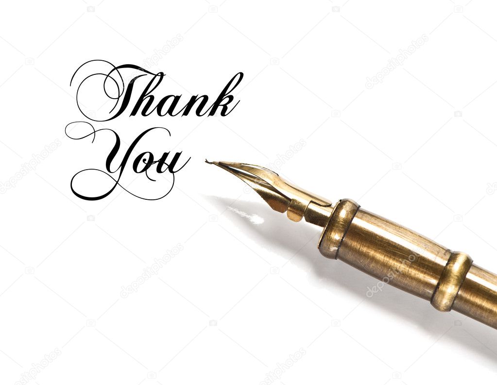 Thank You. vintage ink pen — Stock Photo © LiliGraphie #13994539