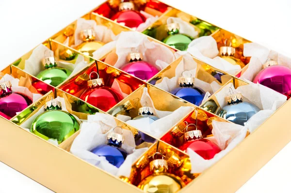 Multicolored baubles. christmas decoration — Stock Photo, Image