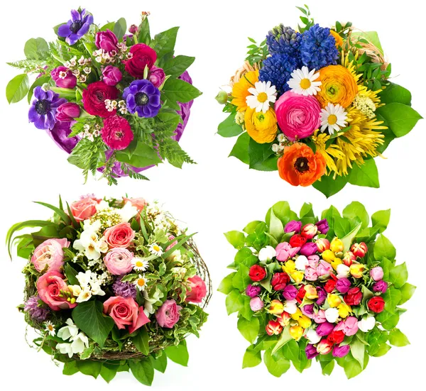 Beautiful colorful fresh flowers bouquet — Stock Photo, Image