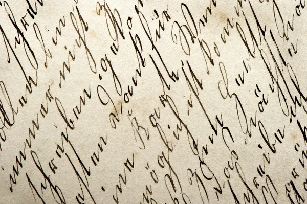 Vecchio manoscritto con calligrafia vintage — Foto Stock