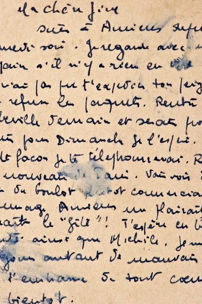 Vieille lettre avec écriture vintage — Photo