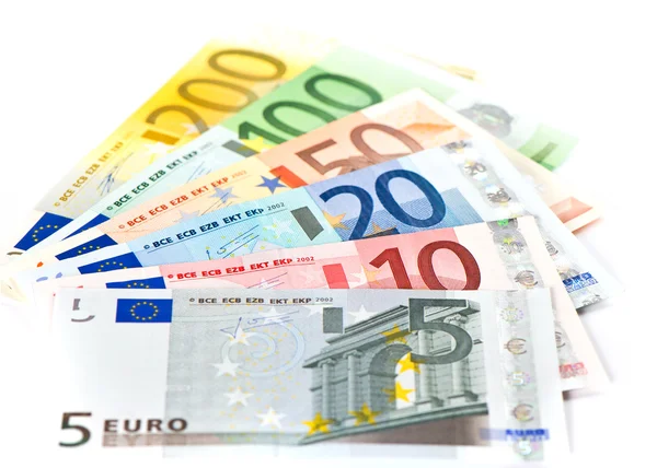 Biljetten in euro. geld achtergrond — Stockfoto