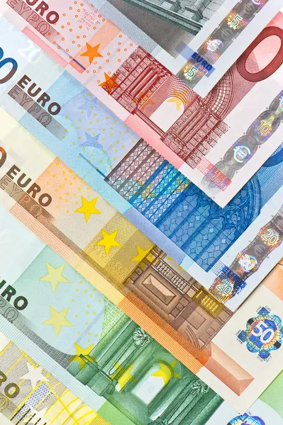 Notas de euro fundo — Fotografia de Stock