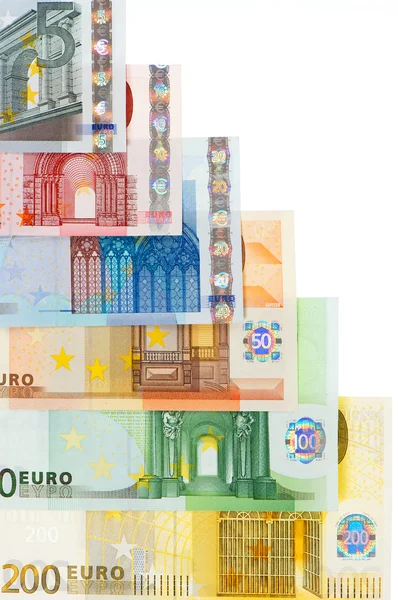 Billets en euros. monnaie européenne. fond d'argent — Photo