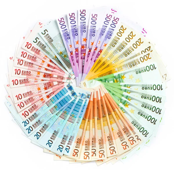 Billets en euros. monnaie européenne. fond d'argent — Photo