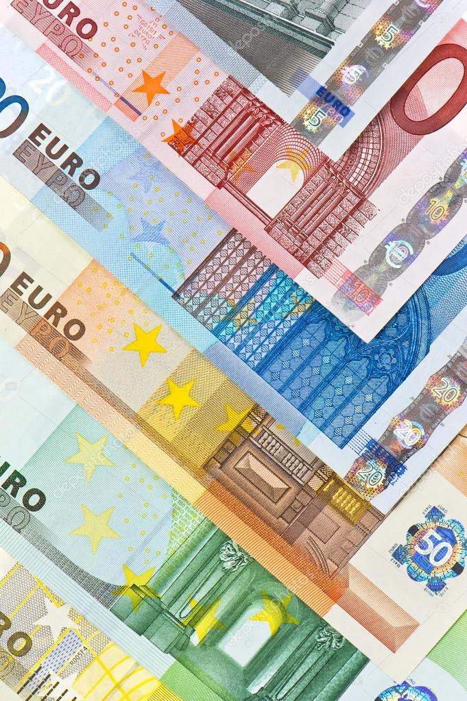 Euro currency banknotes background