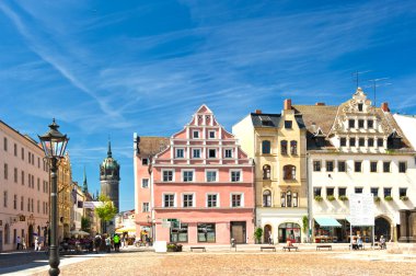 Market square in Wittenberg, main square of old german town. clipart